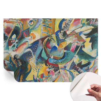 Fototapet modern cu model abstract colorat pentru sufragerie