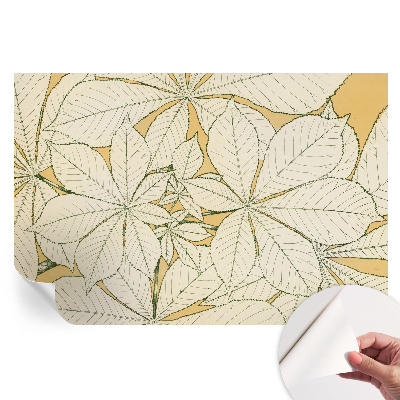 Fototapet modern pentru sufragerie Frunze de castan