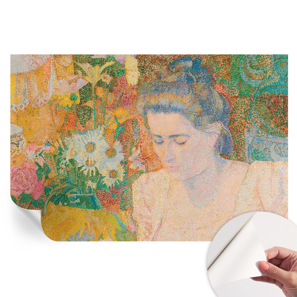 Fototapet autoadeziv pentru dormitor Portret floral