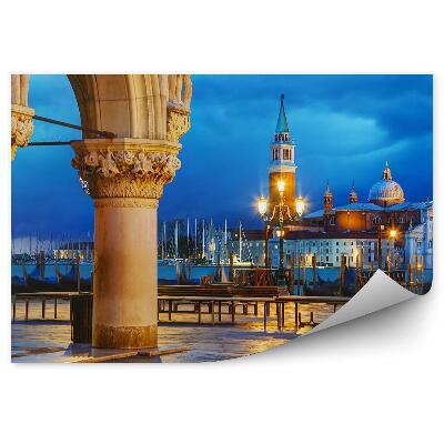 Fototapet Orașul Veneția luminează întuneric clădiri