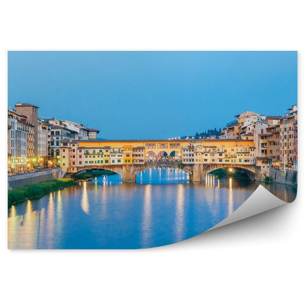 Fototapet pentru perete Aurarii Pod Râu Clădiri Cer Lumina Florence