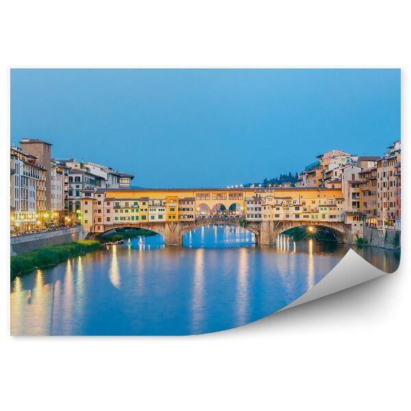 Fototapet pentru perete Aurarii Pod Râu Clădiri Cer Lumina Florence