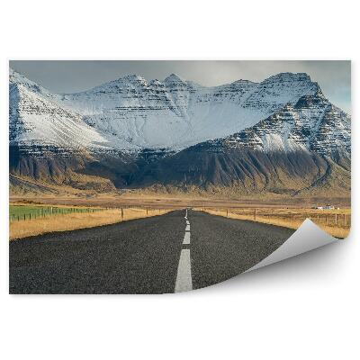 Fototapet perete Drum De Munte Nori De Zăpadă