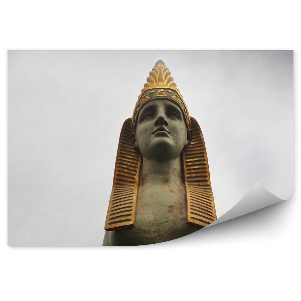 Decor fototapet Sculptură antică sfinx egiptean cu elemente aurii