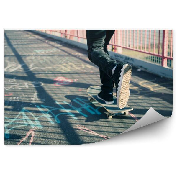 Fototapet Pod graffiti skateboard adolescent