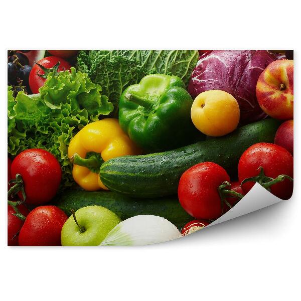 Fototapet perete Legumele și fructele proaspete apă o nutriție sănătoasă