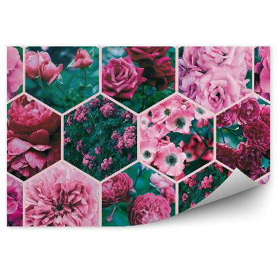Fototapet pentru perete Colaj de trandafiri flori plante