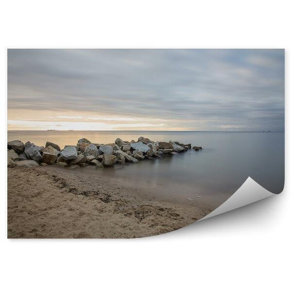 Fototapet perete Pietre, Marea Baltică, Cer, Nori, Gdynia