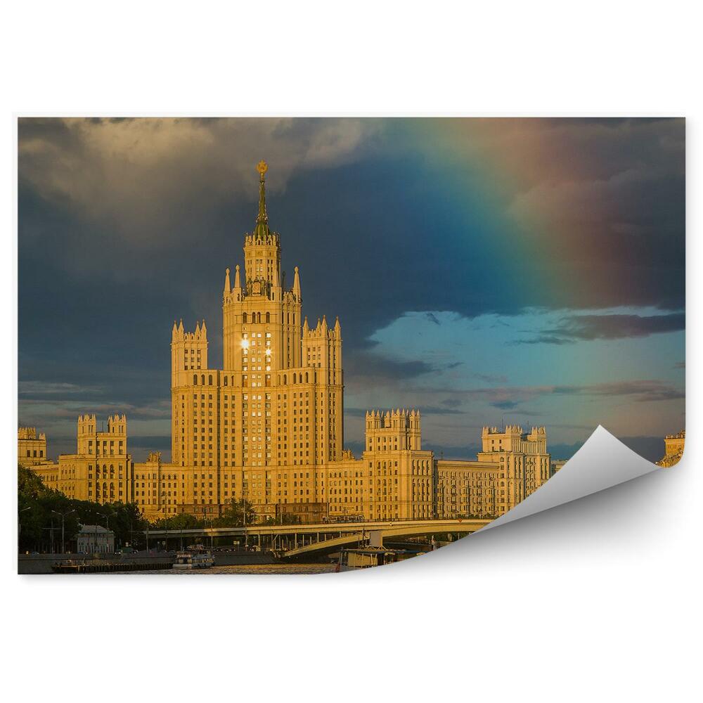 Decor fototapet Rainbow Moscova Cladiri Nave Pod Cer Nori