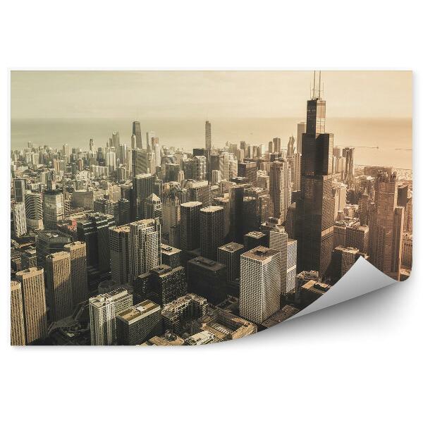 Fototapet Zgârie-Nori Ocean Cer Chicago Nori