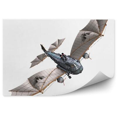 Fototapet Steampunk avion design fundal alb