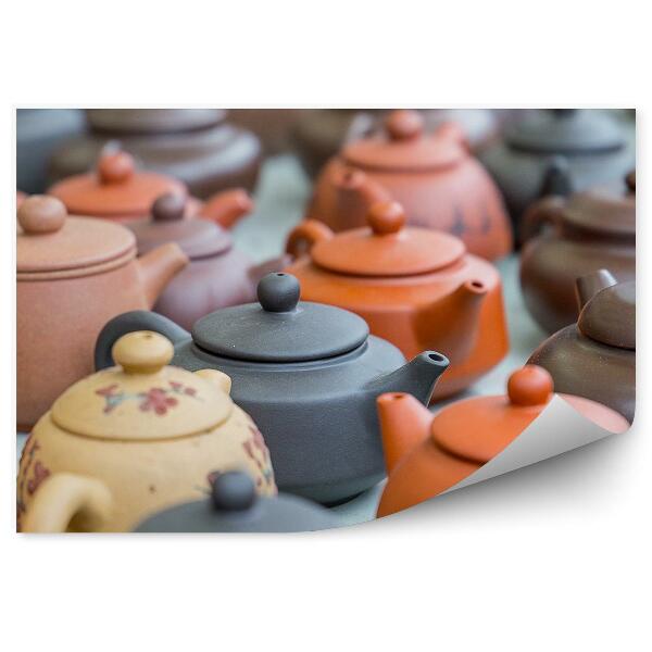 Fototapet perete Fierbări ceramice colorate hong kong