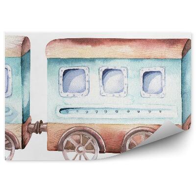 Fototapet Vechi tren de jucărie pe fundal alb