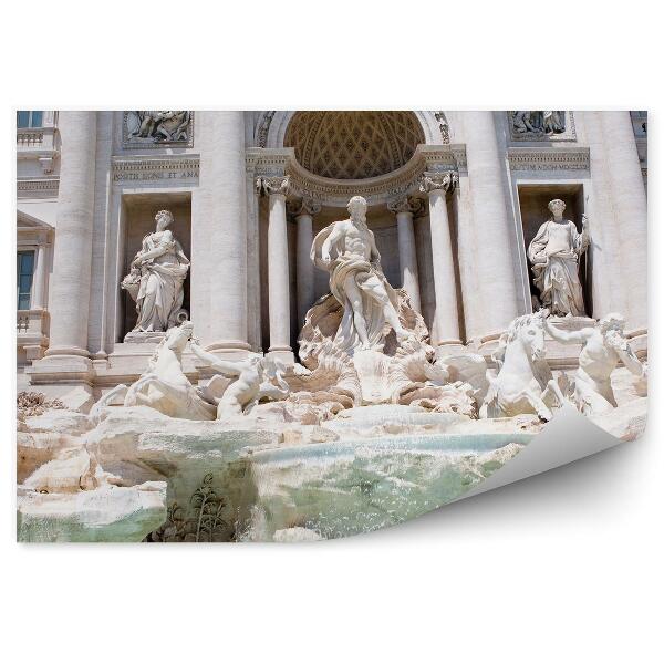 Fototapet vintage Fântâna de sculptură în apă din Roma