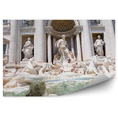 Fototapet vintage Fântâna de sculptură în apă din Roma