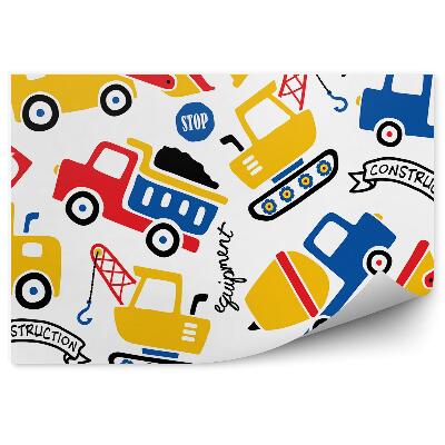 Decor fototapet Construcție de transport model de construcție de mașini colorate