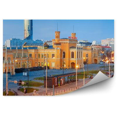 Decor fototapet Gara Principală Wrocław, Trotuar, Cer