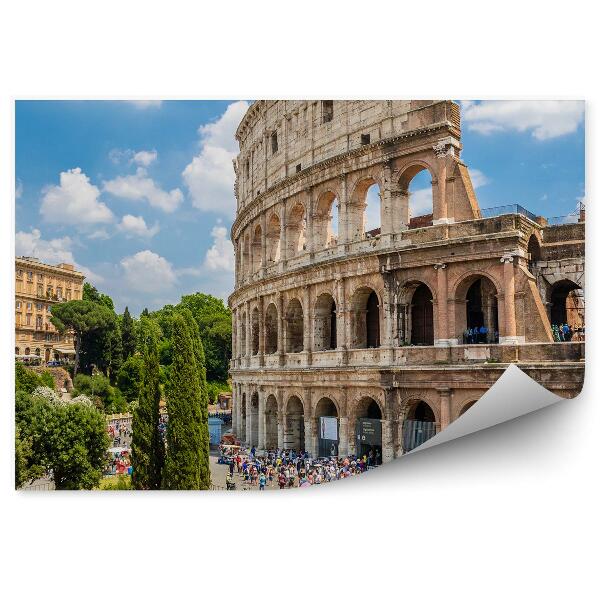 Fototapet Colosseum Roma turiști oameni oraș