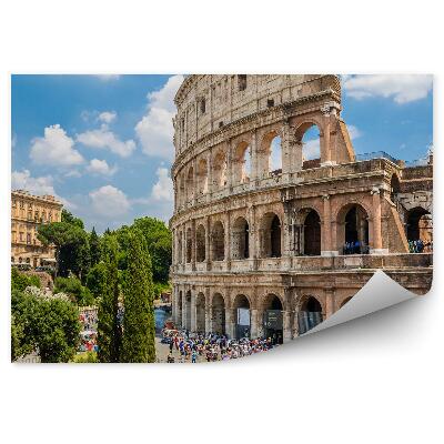 Fototapet Colosseum Roma turiști oameni oraș