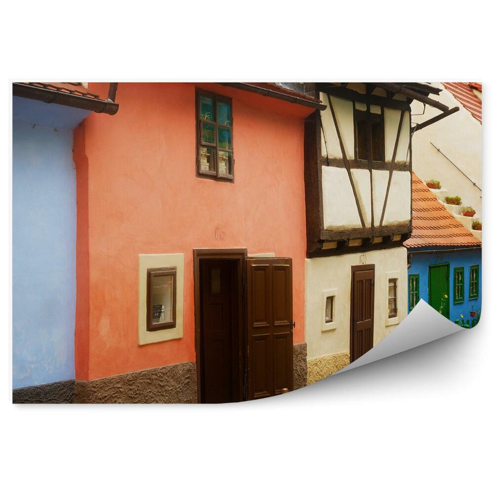 Decor fototapet Praga stradă case colorate