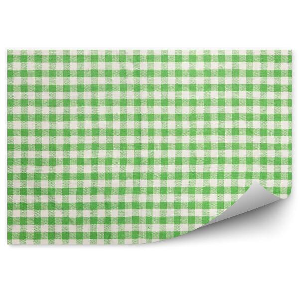 Decor fototapet Fundal Alb Cu Textură În Carouri Verzi