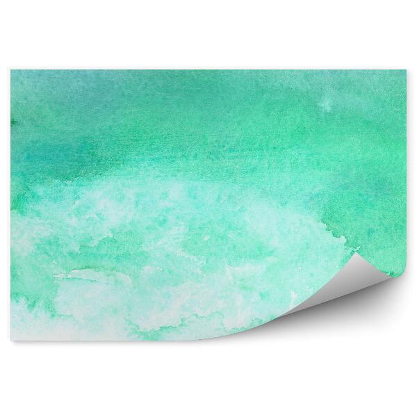 Fototapet pentru perete Pata Gradient Verde Acuarela