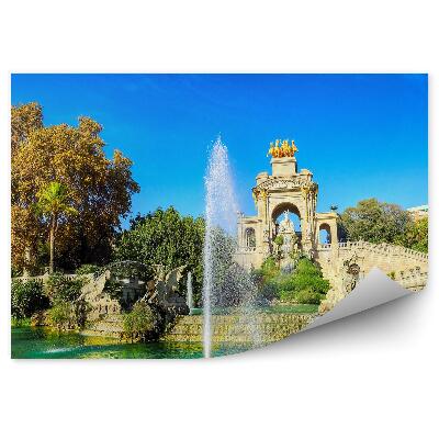 Fototapet Fântână Arbori Parc Citadel Barcelona