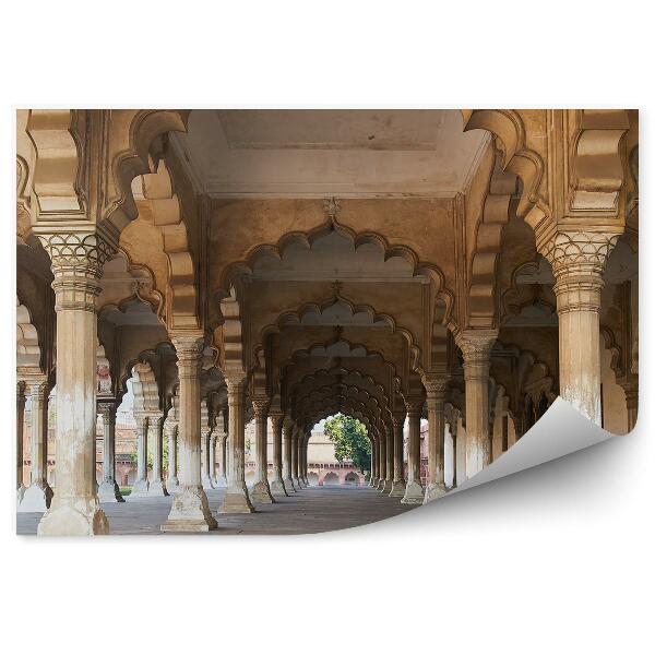 Decor fototapet Fortul roșu India arcade arhitectura coloanelor