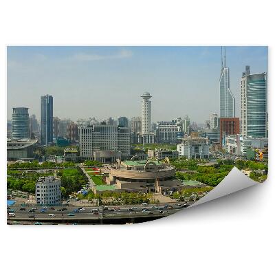 Decor fototapet Shanghai, China, orașul naturii, mișcarea mașinilor
