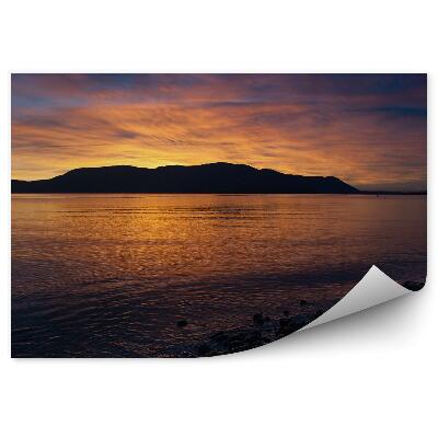 Fototapet vintage Apus De Soare San Juan Icelando Stones Ocean