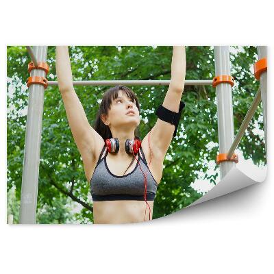 Fototapet pentru perete Femeie de ridicare pe trapez