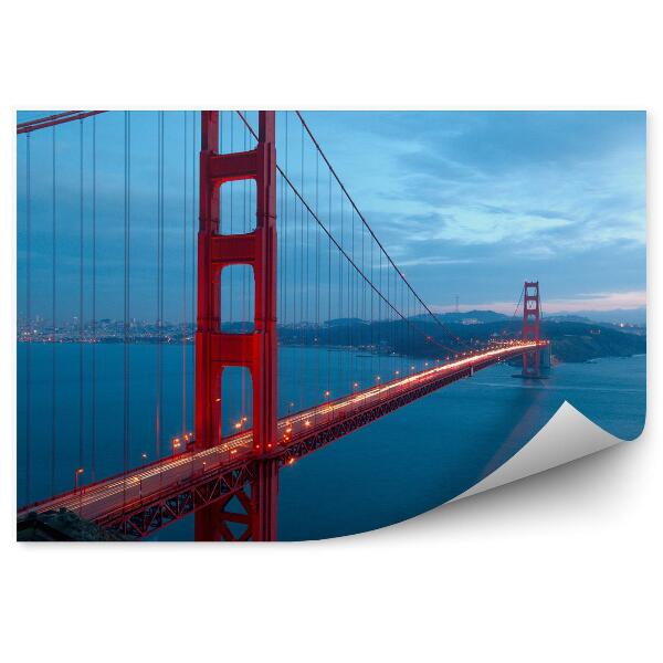 Fototapet vintage Golden Gate Bridge crepusculul crepusculului insula de nori