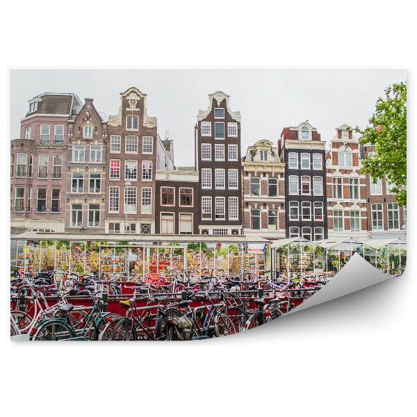 Fototapet pentru perete Parcare pentru biciclete orașul Amsterdam