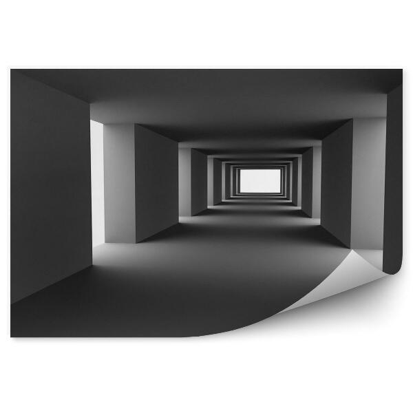 Fototapet vintage Un Tunel De Dungi Luminoase Și Întunecate În Schimbare