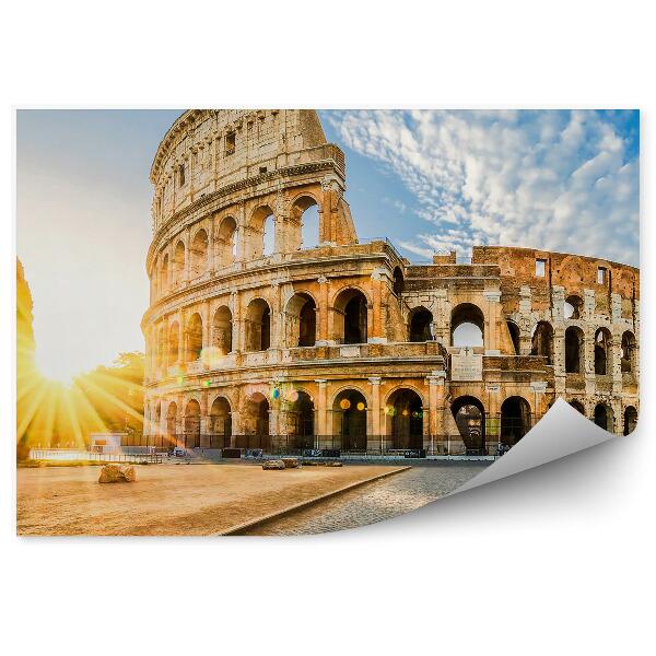 Fototapet vintage Reflectarea soarelui de dimineață Italia Colosseum