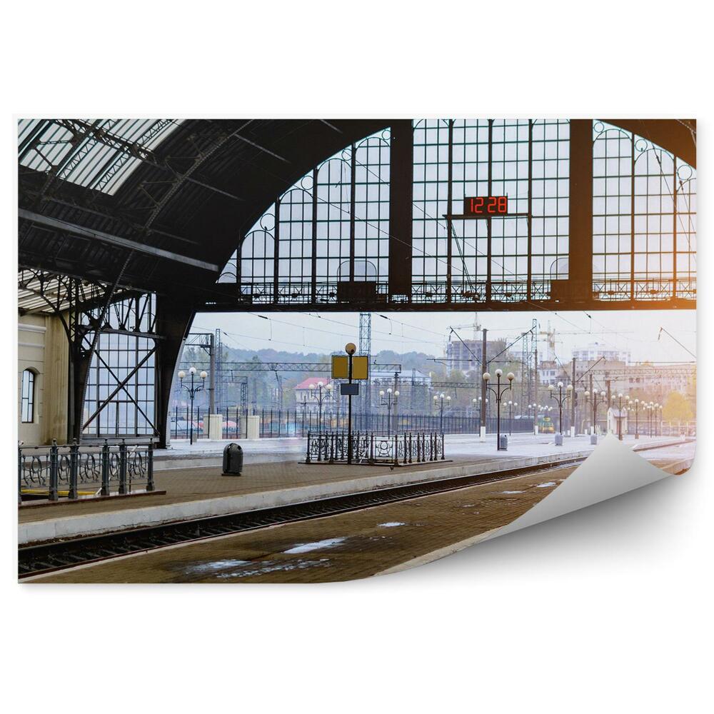 Fototapet vintage Stație goală călătorie ușoară în stație