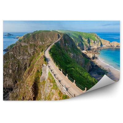 Fototapet Istmul Sark Insulele Canalului Ocean Rocks Path Marea Britanie