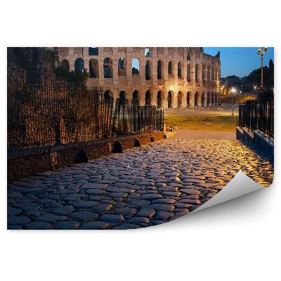 Fototapet pentru perete Noaptea în Roma calea care duce la Colosseum
