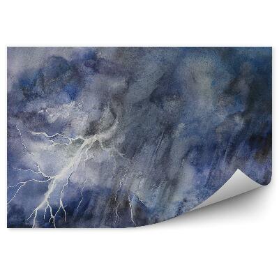 Fototapet perete Noapte Furtunoasă Ploaie Abundentă Pictată