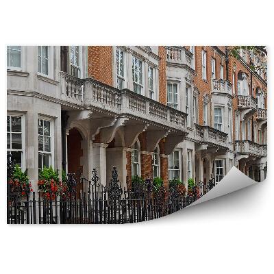 Fototapet perete casă de locuit rând de clădiri împrejmuite