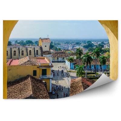 Fototapet pentru perete Vedere a orașului Trinidad de la fereastra de piatră