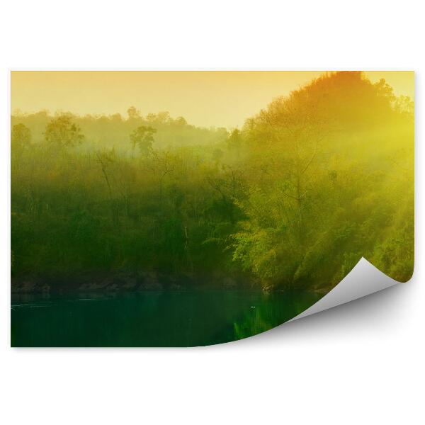 Fototapet Apus De Soare Jungle Lac Thailanda