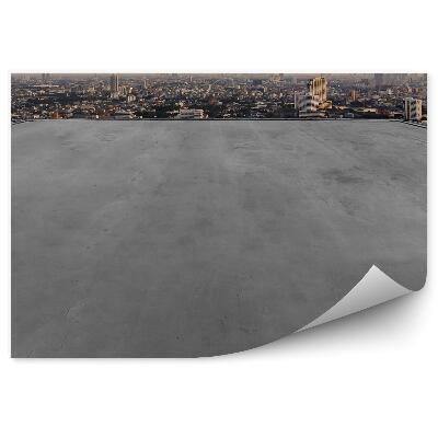 Fototapet vintage Vedere A Terasei Zgârie-Norii Orașului De Pe Clădire