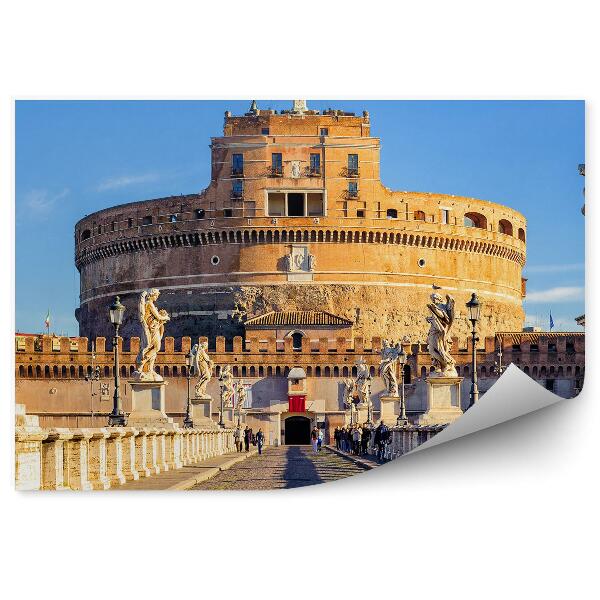 Fototapet vintage Castel Sant'Angelo Roma Italia Sculpturi Pod