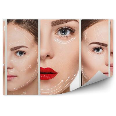 Fototapet vintage Fețe de tinere cu săgeți ridicându-se