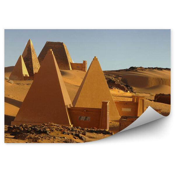 Fototapet perete Monumente piramide Meroe Nubia nisip