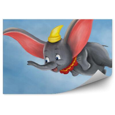 Fototapet perete Elefant de circ zburător pe cer