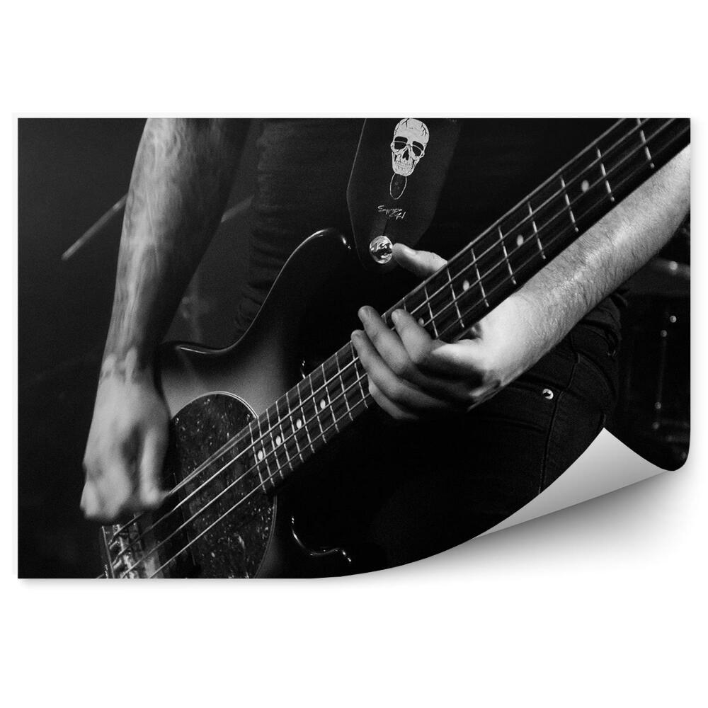 Fototapet Chitară Rock Muzică Alb-Negru