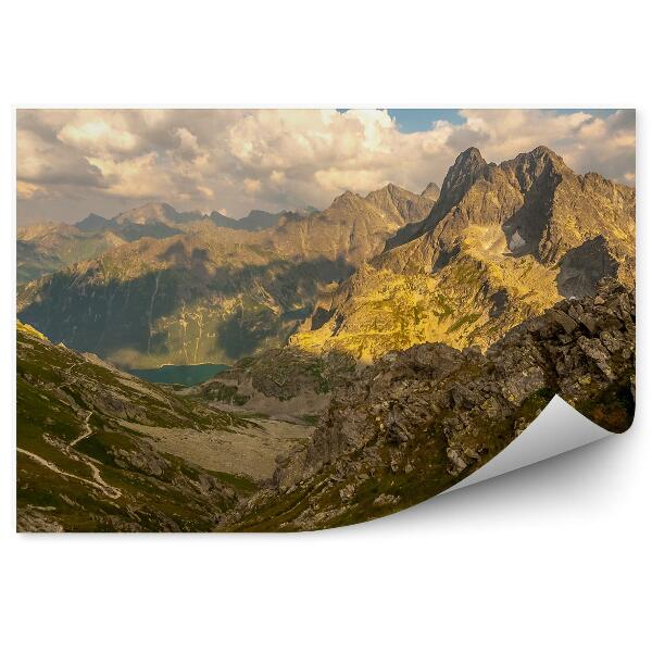 Decor fototapet Szpiglasowy Wierch Munții Tatra, Cer, Nori, Valea Celor Cinci Iazuri