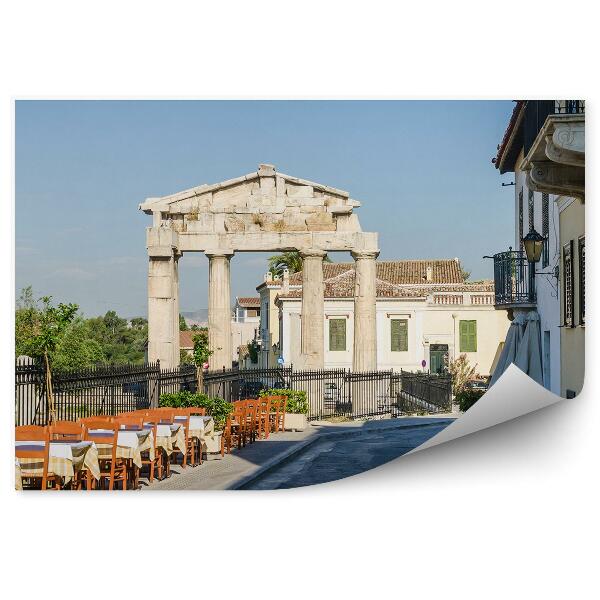 Fototapet vintage Ruinele Restaurantului Atena Grecia Plante